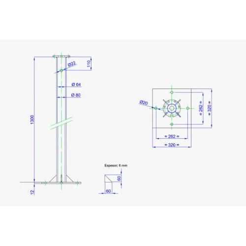 Terminal Tower Bornay Coupling P400/750 1.3 m