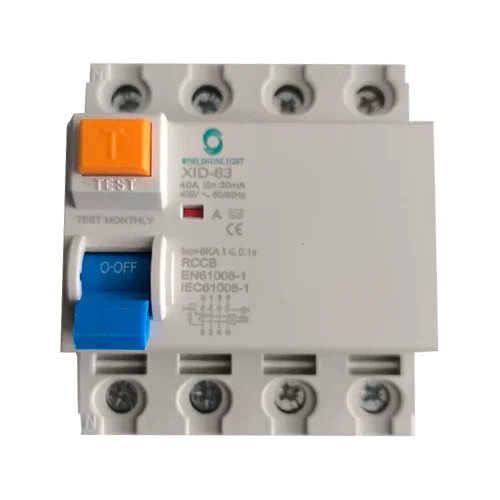 Residual Current Circuit Breaker XID-63 4P 40A 30mA Type A
