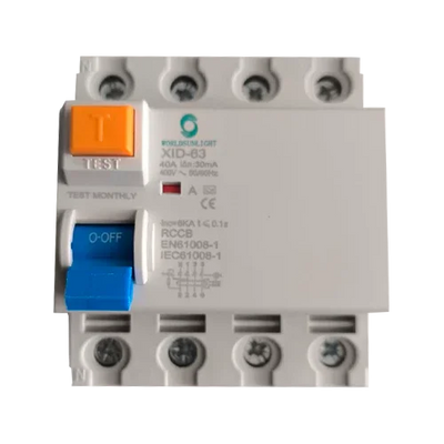 Residual Current Circuit Breaker XID-63 4P 40A 30mA Type A