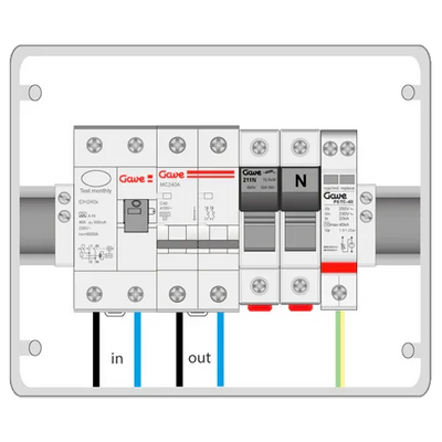 AC Protections Box Single-phase GAVE ACM25SDA 5.8kW 25A 30mA