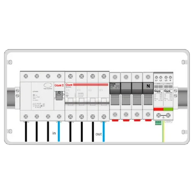 Three-phase AC Protection Box GAVE ACT10SDA 7kW 10A 30mA