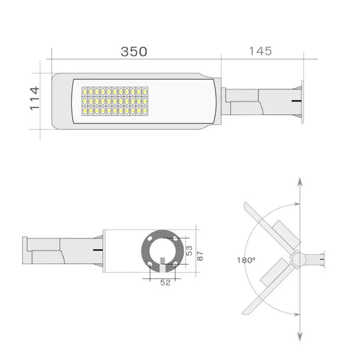 LED Street Light 30W 4kV 6000K Outdoor JND-77840