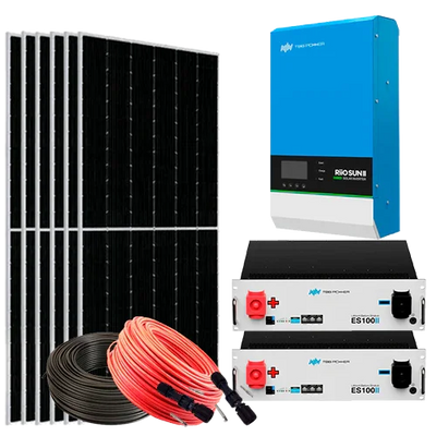 Off-Grid Solar Kit 5000W 48V with Lithium Batteries 10.08kWh