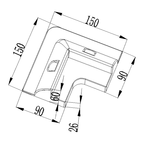 Kit 4 White Spoiler Corner Brackets for Solar Caravan