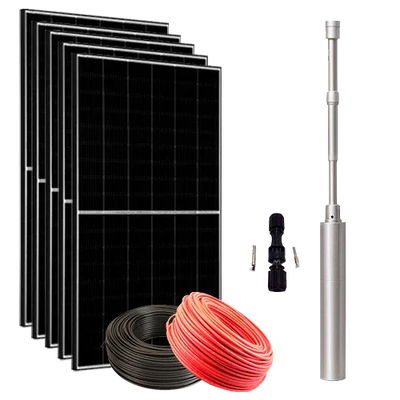 ZIRI 4SH1.4-200 Hybrid Solar Pump Kit 1.5HP 200m 1.5m³/h