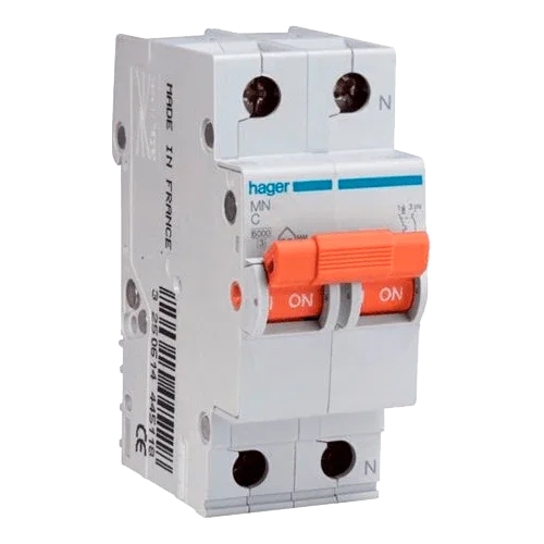Hager 2P 40A C-curve Circuit Breaker | 6kA | 400V