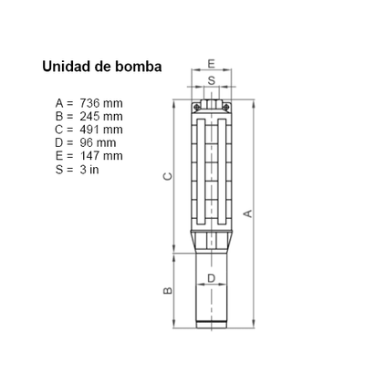 Lorentz PU4000 C-SJ42-2 Submersible Solar Pump 53m³/h 18m