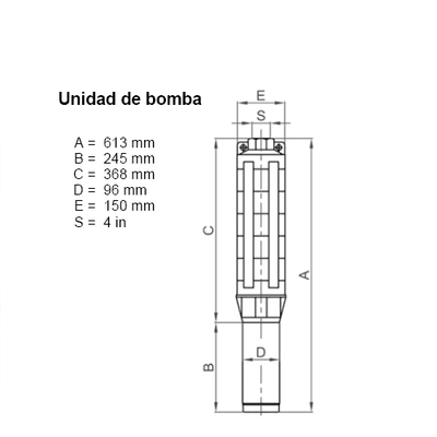 Lorentz PU4000 C-SJ60-1 Submersible Solar Pump 78m³/h 10m
