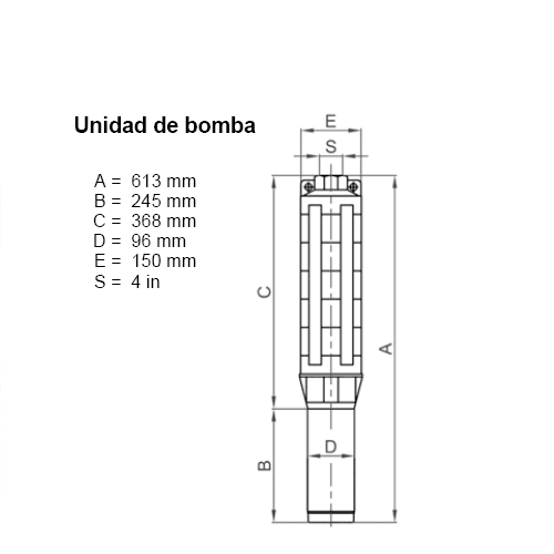 Lorentz PU4000 C-SJ60-1 Submersible Solar Pump 78m³/h 10m