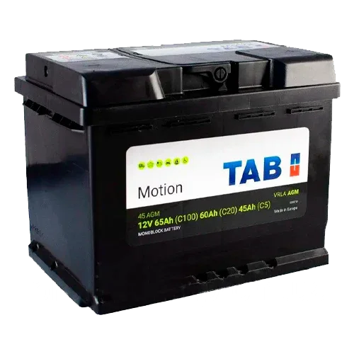 AGM Battery 12V TAB Motion 45AGM | 65Ah Deep Cycle