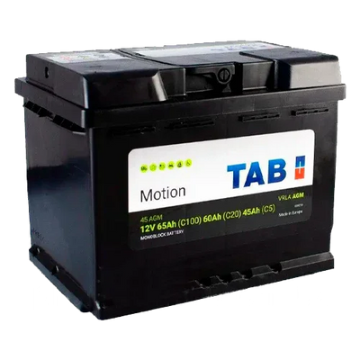 AGM Battery 12V TAB Motion 45AGM | 65Ah Deep Cycle