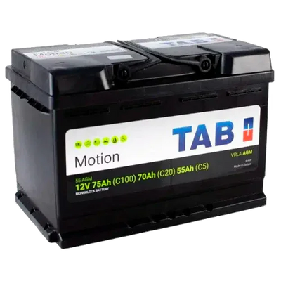 AGM Battery 12V TAB Motion 55AGM | 75Ah Deep Cycle