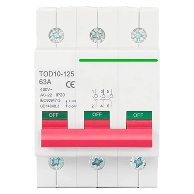 3P 400V 100A Circuit Breaker Tongou TOD10-125