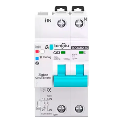 Tongou Smart Circuit Breaker 2P TOQCB2-80 1-63A Curve C Zigbee