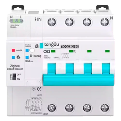 Tongou Smart Circuit Breaker 4P TOQCB2-80 1-63A Curve C Zigbee