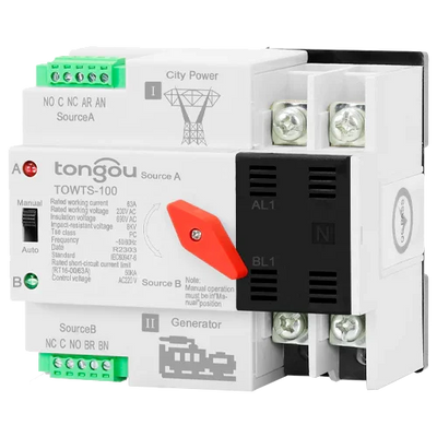 2P Transfer Switch ATS 100A Tongou TOWTS-100