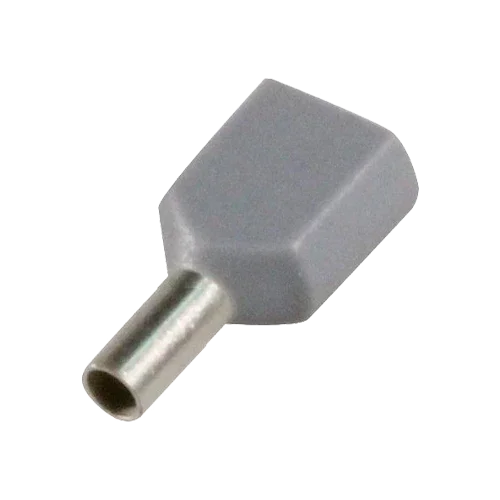 Double Hollow Insulated Ferrule Sofamel 0.75 mm² APF/D-0.75D Grey