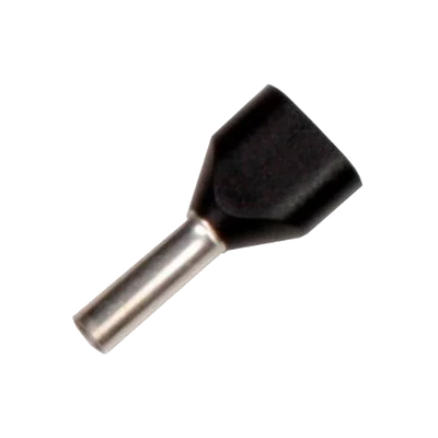 Double Hollow Insulated Ferrule Sofamel 1.5 mm² APF/D-1,50D Black