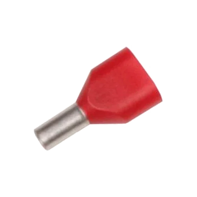 Insulated Double Hollow Ferrule Sofamel 1 mm² APF/D-1,00D Red