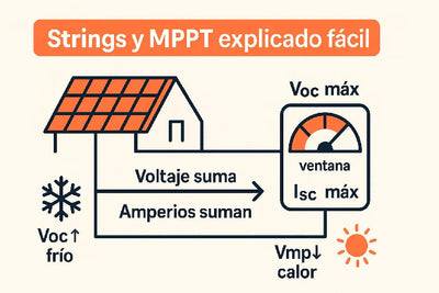 Strings y MPPT (diseño de campo FV) explicado fácil