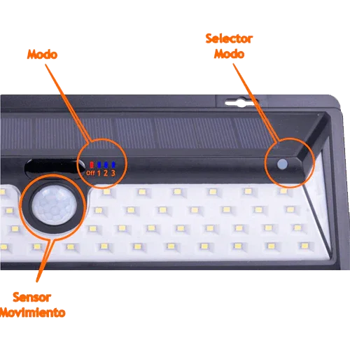 Solar Wall Light 500 lm 66 LEDs JND-73553