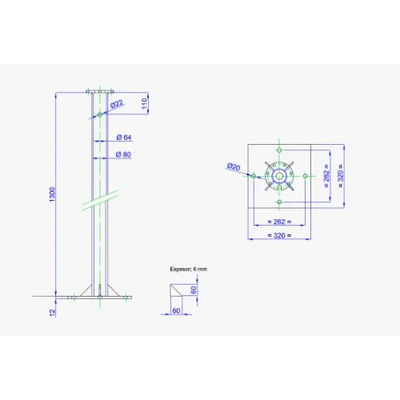 Terminal Tower Bornay Coupling P400/750 1.3 m