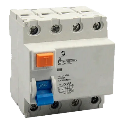 Residual Current Circuit Breaker XID-63 4P 40A 30mA Type A