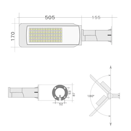 LED Street Light 100W 4kV 6000K Outdoor JND-77860