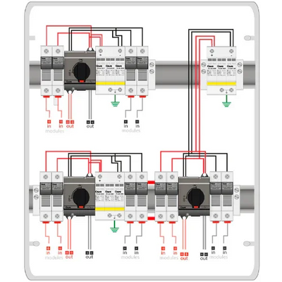 DC PV Protection Box GAVE STM21025P15S/3 3 MPPT 2 Strings 15A 1000V