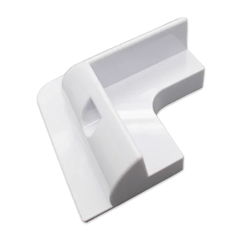 Kit 4 White Spoiler Corner Brackets for Solar Caravan