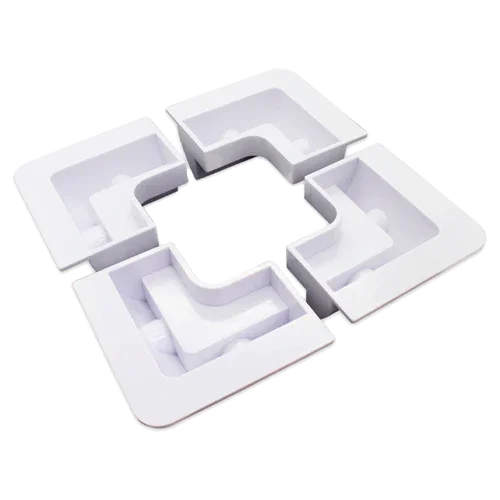 Kit 4 White Spoiler Corner Brackets for Solar Caravan