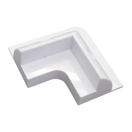 Kit 4 White Spoiler Corner Brackets for Solar Caravan