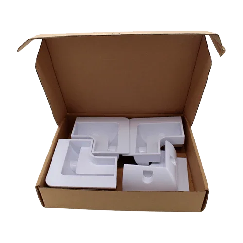 Kit 4 White Spoiler Corner Brackets for Solar Caravan