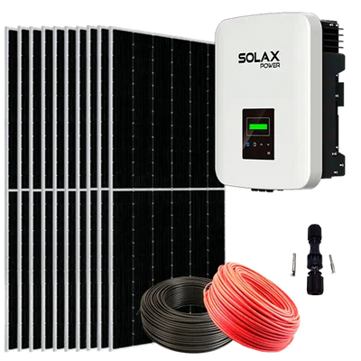 6000W Red Solar Kit Solax X3-MIC-6.0K-G2 Three-phase