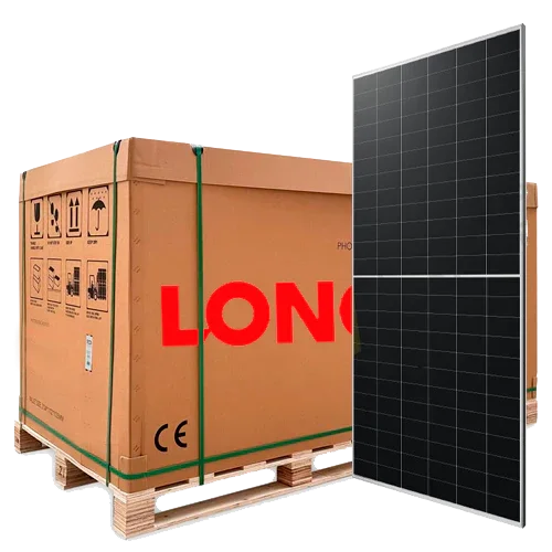 Pallet of 36 Solar Panels 640W Longi N-Type BC-Cell 144 cells LR7-72HVH
