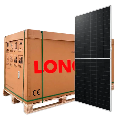 Pallet of 36 Solar Panels 640W Longi N-Type BC-Cell 144 cells LR7-72HVH