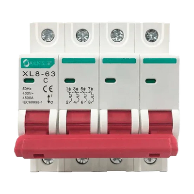 XL8-63 4P 16A 400V AC Curve C Miniature Circuit Breaker