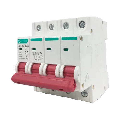 XL8-63 4P 25A 400V AC Curve C Miniature Circuit Breaker