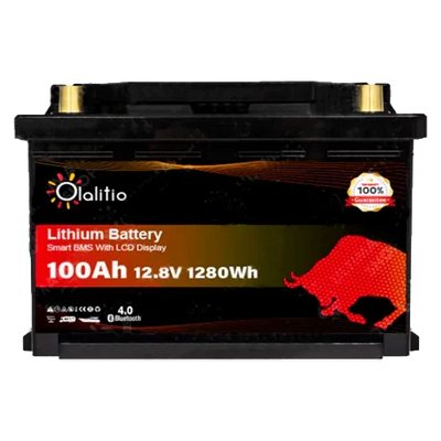 Lithium Battery 12V 100Ah Olalitio OLA-12-100-SLN3 Under Seat Bluetooth