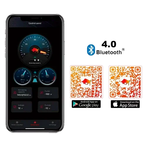 Lithium Battery 12V 100Ah Olalitio OLA-12-100-SH Under-Seat Heating Bluetooth