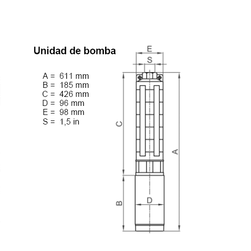 Lorentz PU1800 C-SJ5-12 Submersible Solar Pump 7.6 m³/h 70 m Centrifugal