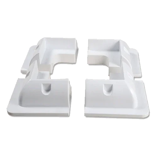 Kit 4 White Spoiler Corner Brackets for Solar Caravan
