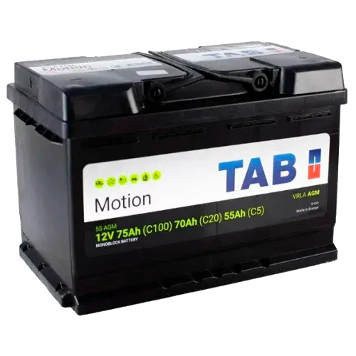 AGM Battery 12V TAB Motion 55AGM | 75Ah Deep Cycle