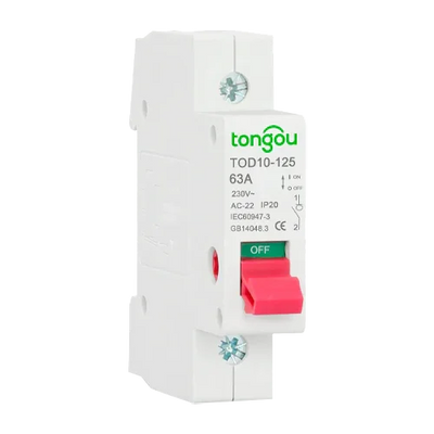 Miniature Circuit Breaker 1P 230V 63A Tongou TOD10-125