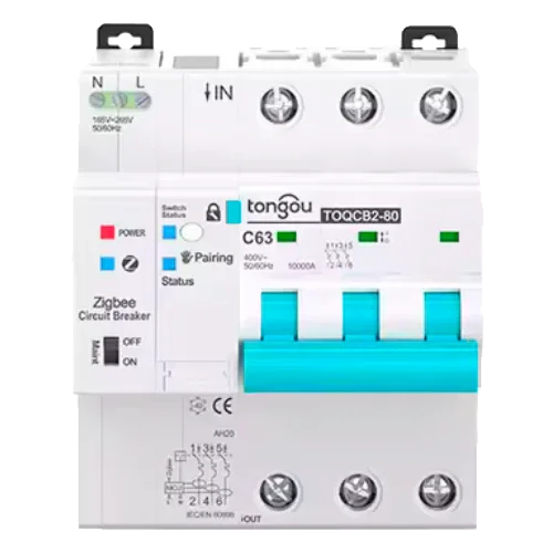 Tongou Smart Circuit Breaker 3P TOQCB2-80 1-63A Curve C Zigbee