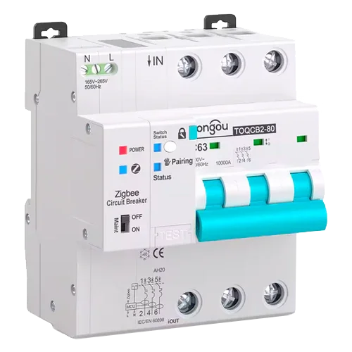 Tongou Smart Circuit Breaker 3P TOQCB2-80 1-63A Curve C Zigbee