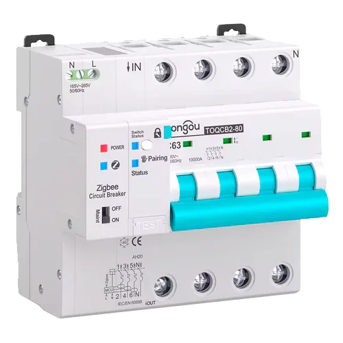 Tongou Smart Circuit Breaker 4P TOQCB2-80 1-63A Curve C Zigbee