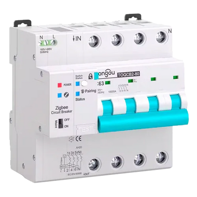 Tongou Smart Circuit Breaker 4P TOQCB2-80 1-63A Curve C Zigbee