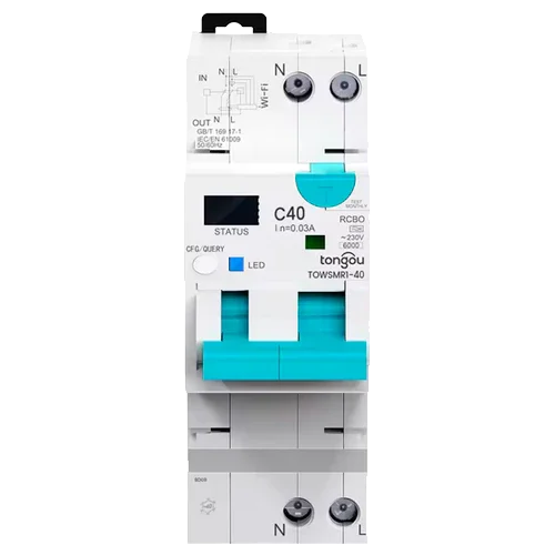 Type A WiFi Differential 2P 1–40A 30mA Tongou TOWSMR1-40