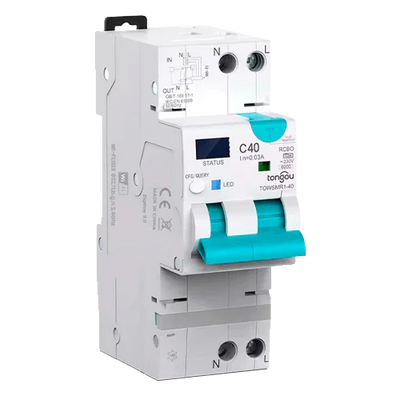 Type A WiFi Differential 2P 1–40A 30mA Tongou TOWSMR1-40